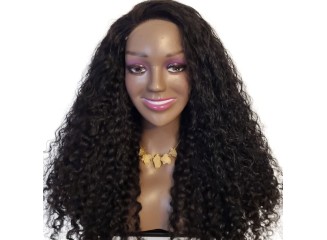 4x4 closure curly wig, 22inch, real hair, natural color